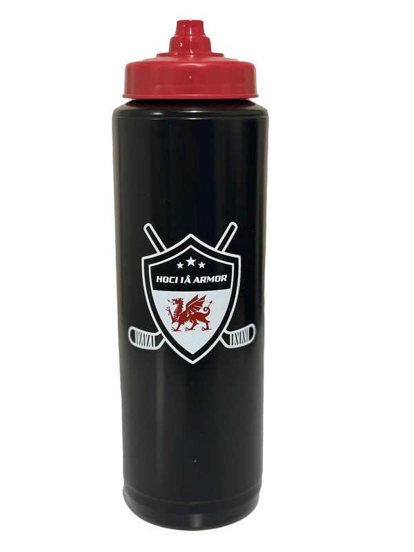 Hockey Armor Water Bottle – 1L Pro-Style Squeeze Bottle